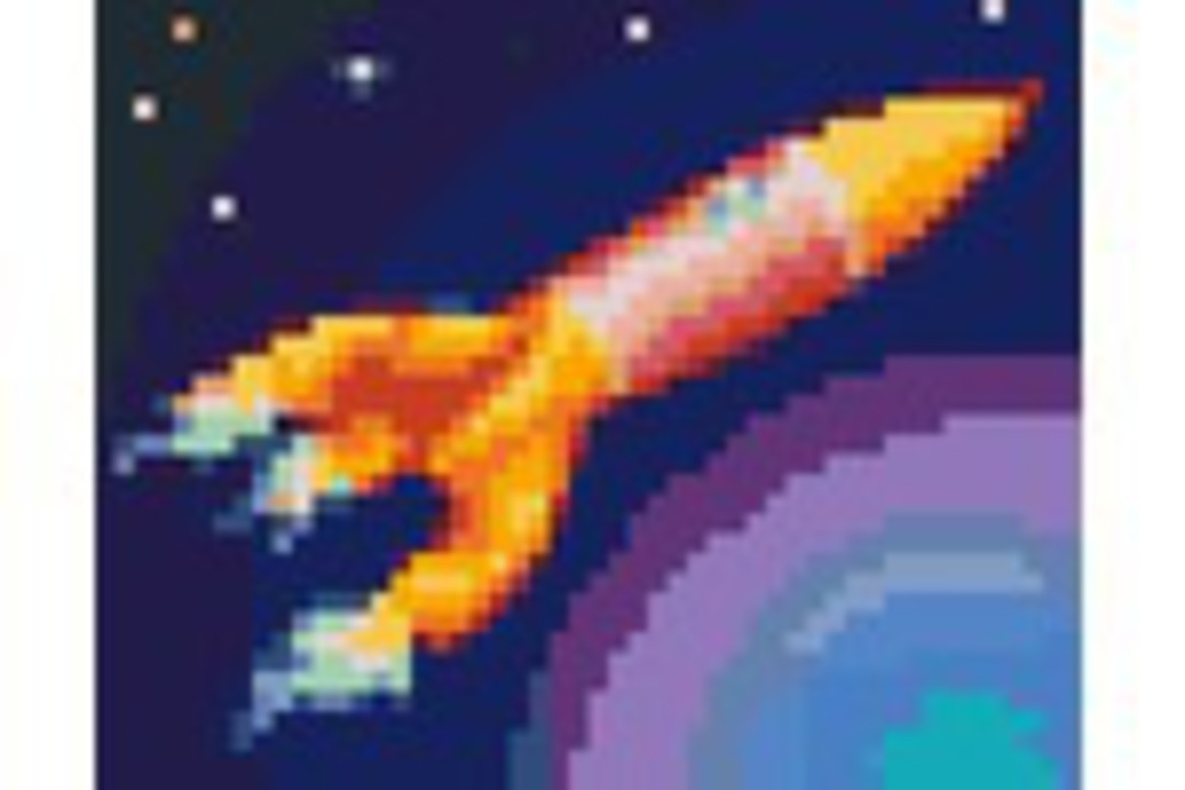 Rocket One [1] Baseplate PixelHobby Mini-mosaic Art Kit image 0